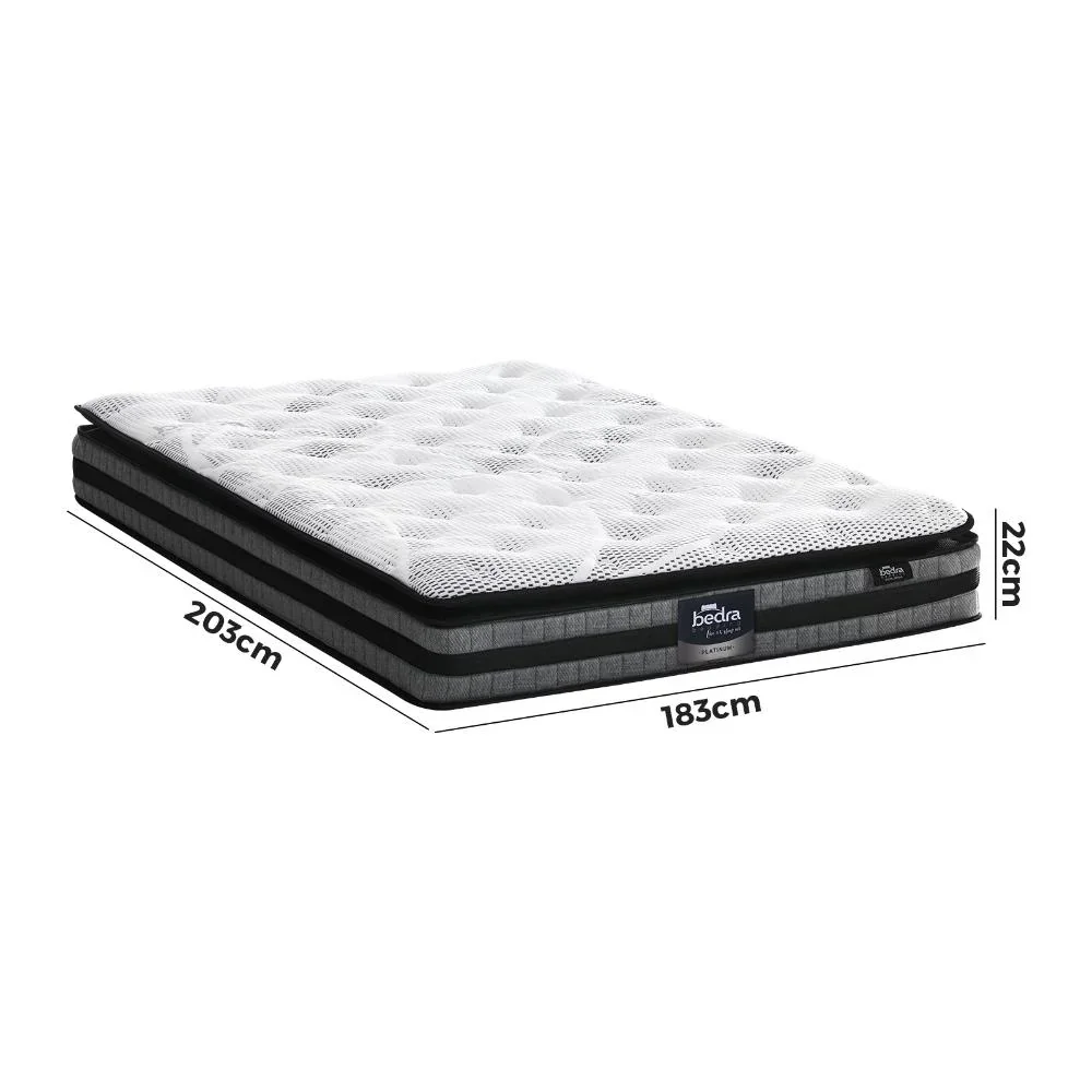 King Mattress Cool Gel Foam Bonnell Spring Pillow Top 22cm - Image 2