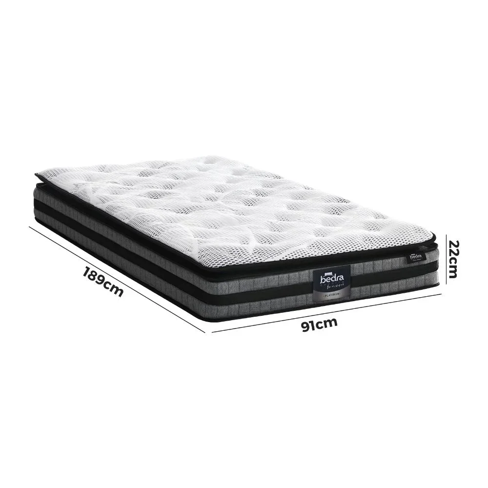 Single Mattress Cool Gel Foam Bonnell Spring Pillow Top 22cm - Image 2