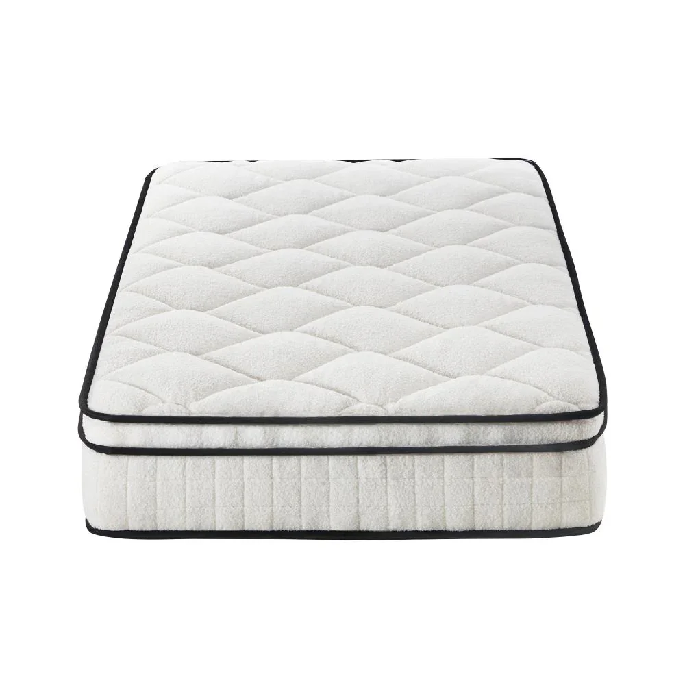 Boucle King Single Mattress Memory Foam Pocket Spring Euro Top - Image 7