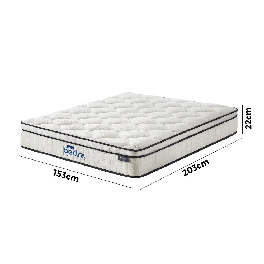 Boucle Queen Mattress Memory Foam Pocket Spring Euro Top - Image 4