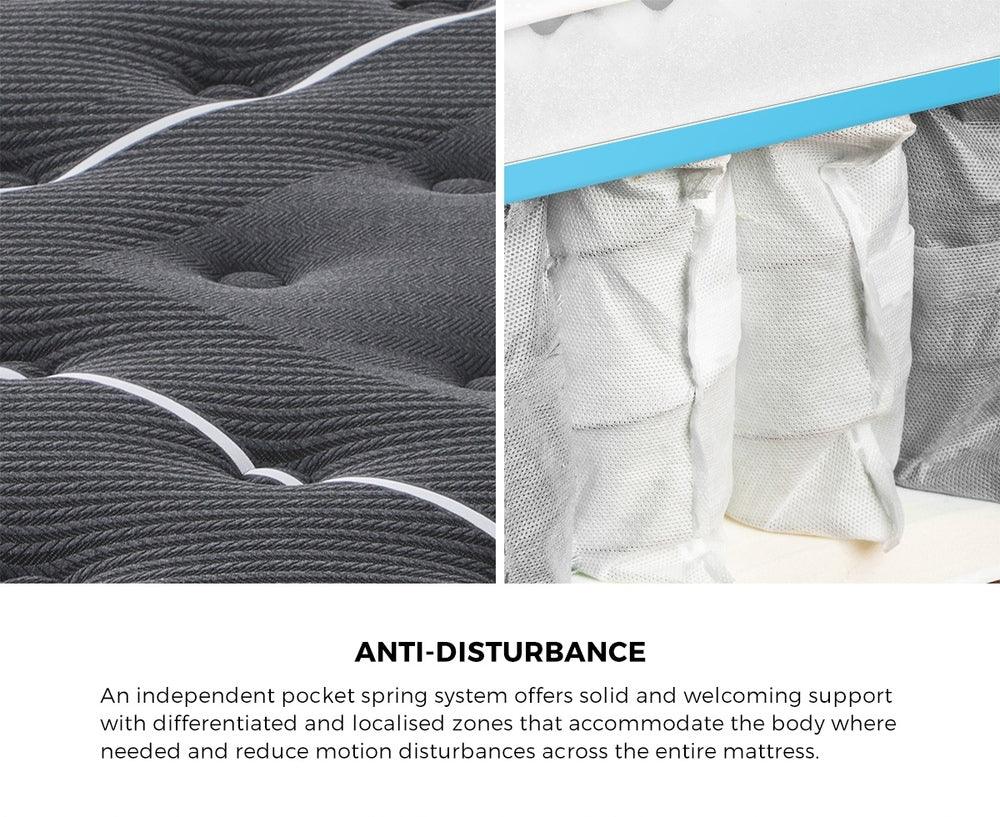 Double Mattress Tight Top Cool Gel Foam Pocket Spring 22cm - Image 4