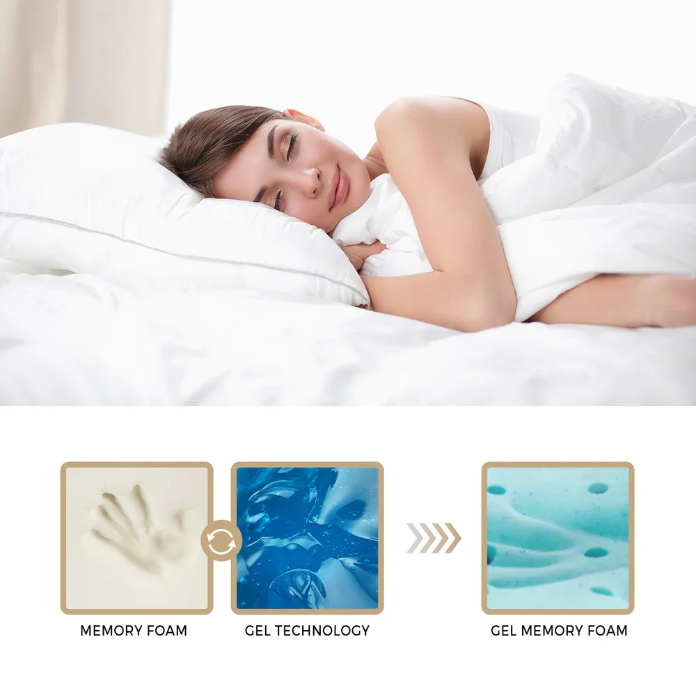 Queen Mattress Tight Top Cool Gel Foam Pocket Spring 22cm - Image 10