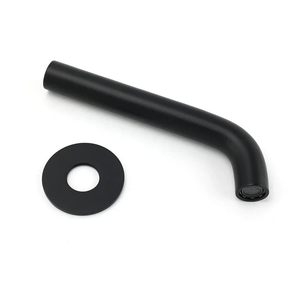 Matt Black Round Basin Faucet Bubble Water Outlet Stainless Steel Bath Tub Spout - Image 6