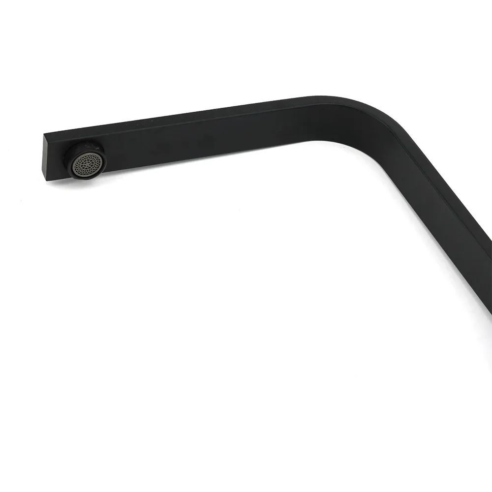Matt Black Square Gooseneck 360 Swivel Laundry Sink Kitchen Mixer Faucet Tapware - Image 4