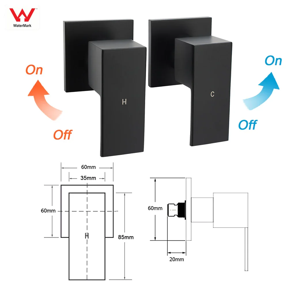 Matt Black Square Twin Shower 10" Rain Head 3 Modes Handheld Silde Rail Arm Taps Set - Image 8
