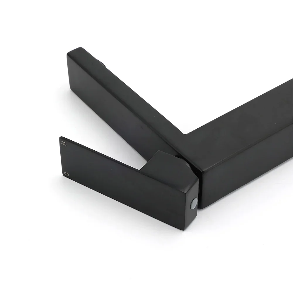 Matt Black Stainless Steel Square Tall Basin Mixer Sink Tap High Vanity Spout - Image 5