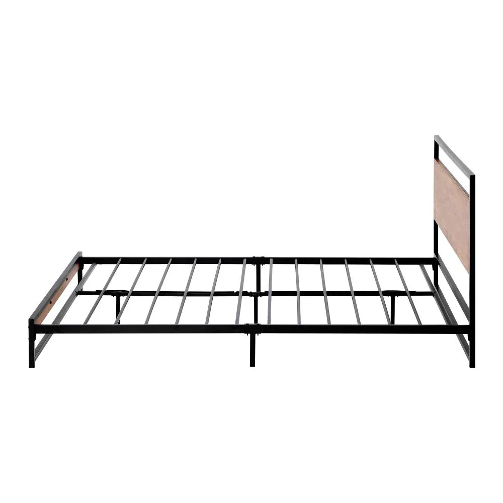 Metal Bed Frame Queen Size Wooden - Image 6