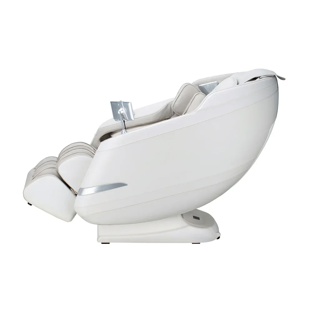 4D Massage Chair Electric Recliner SL Track Heated Beige - Image 8