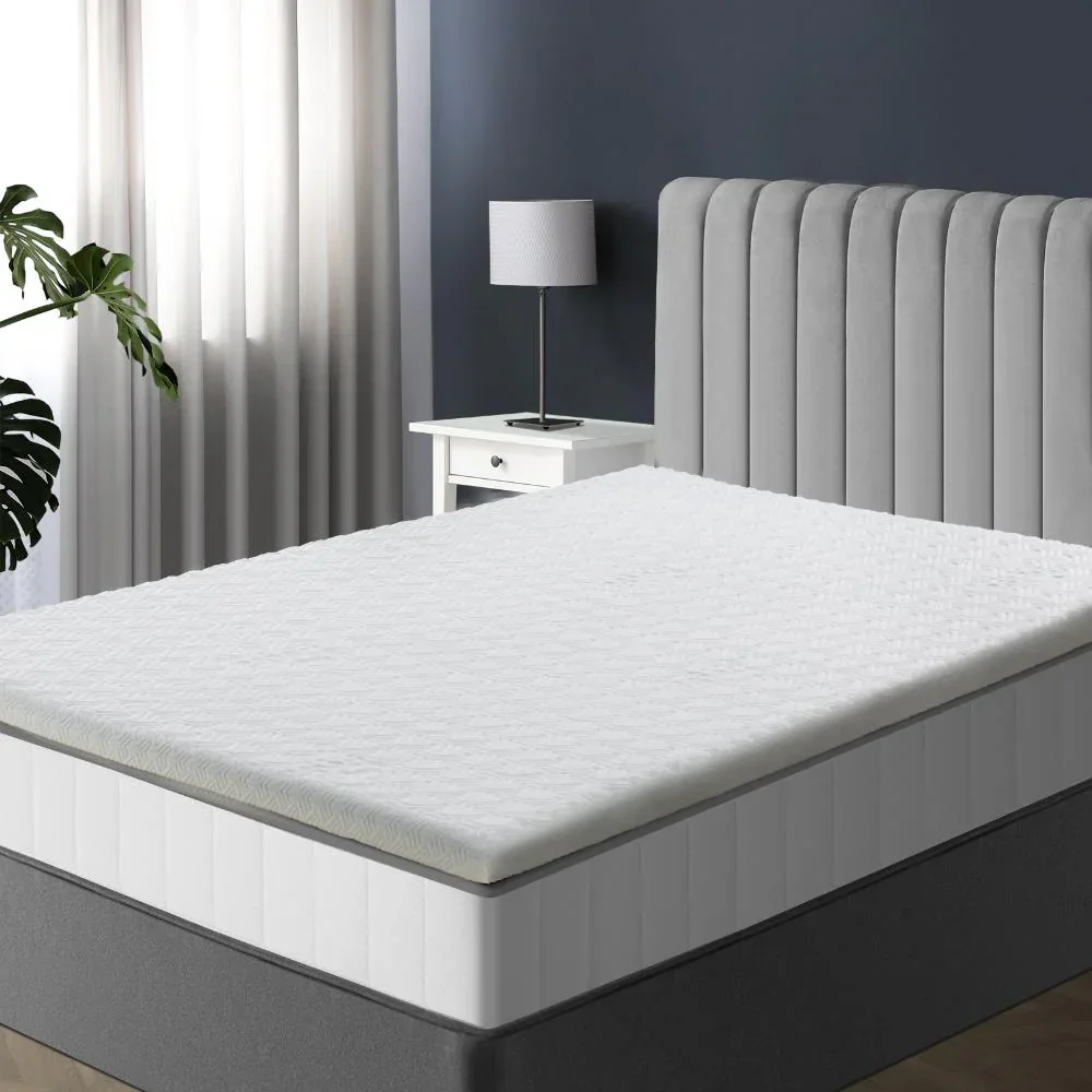 Memory Foam Mattress Topper Reversible Cool Gel 10cm Double - Image 9