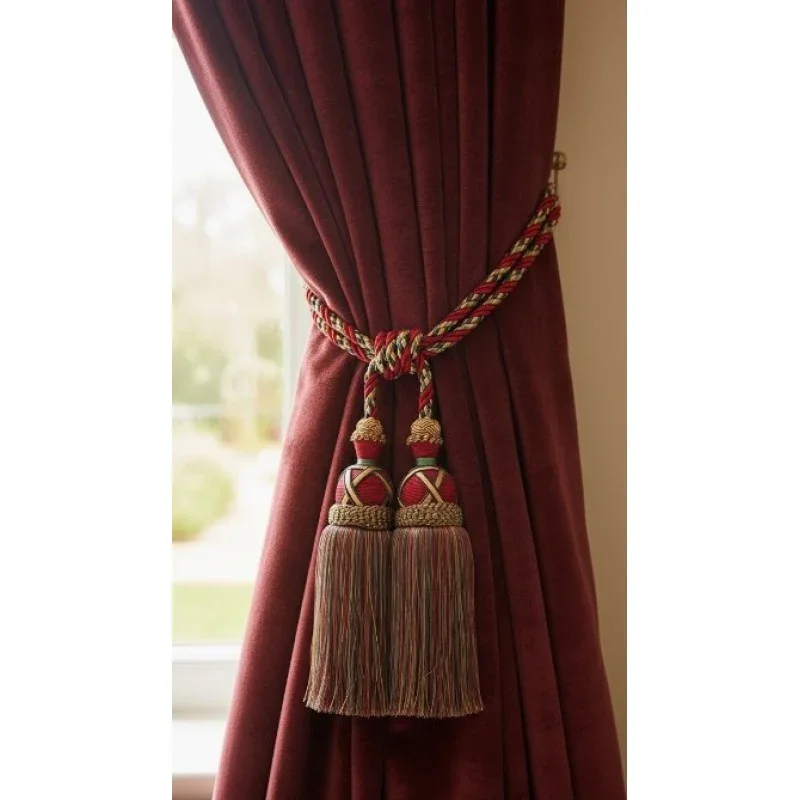 Multi Coloured Double Tassel Curtain Tieback - Image 3