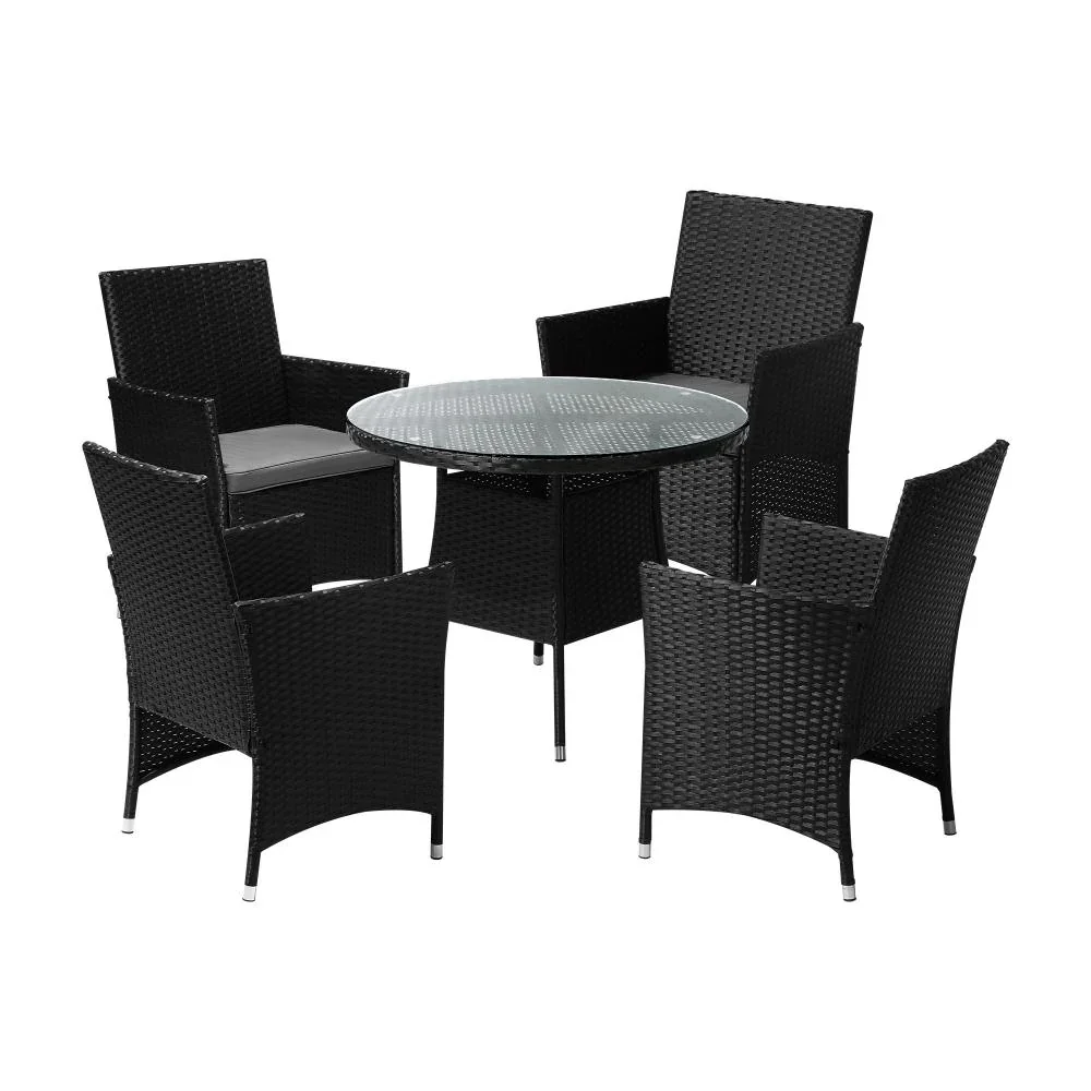 5 PCS Outdoor Dining Set Table&Chairs Lounge Setting - Image 5