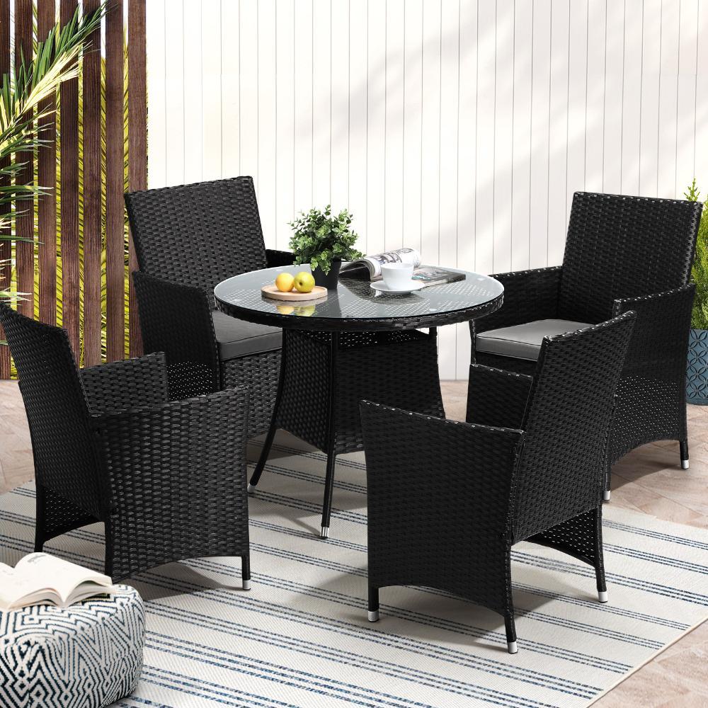 5 PCS Outdoor Dining Set Table&Chairs Lounge Setting - Image 6