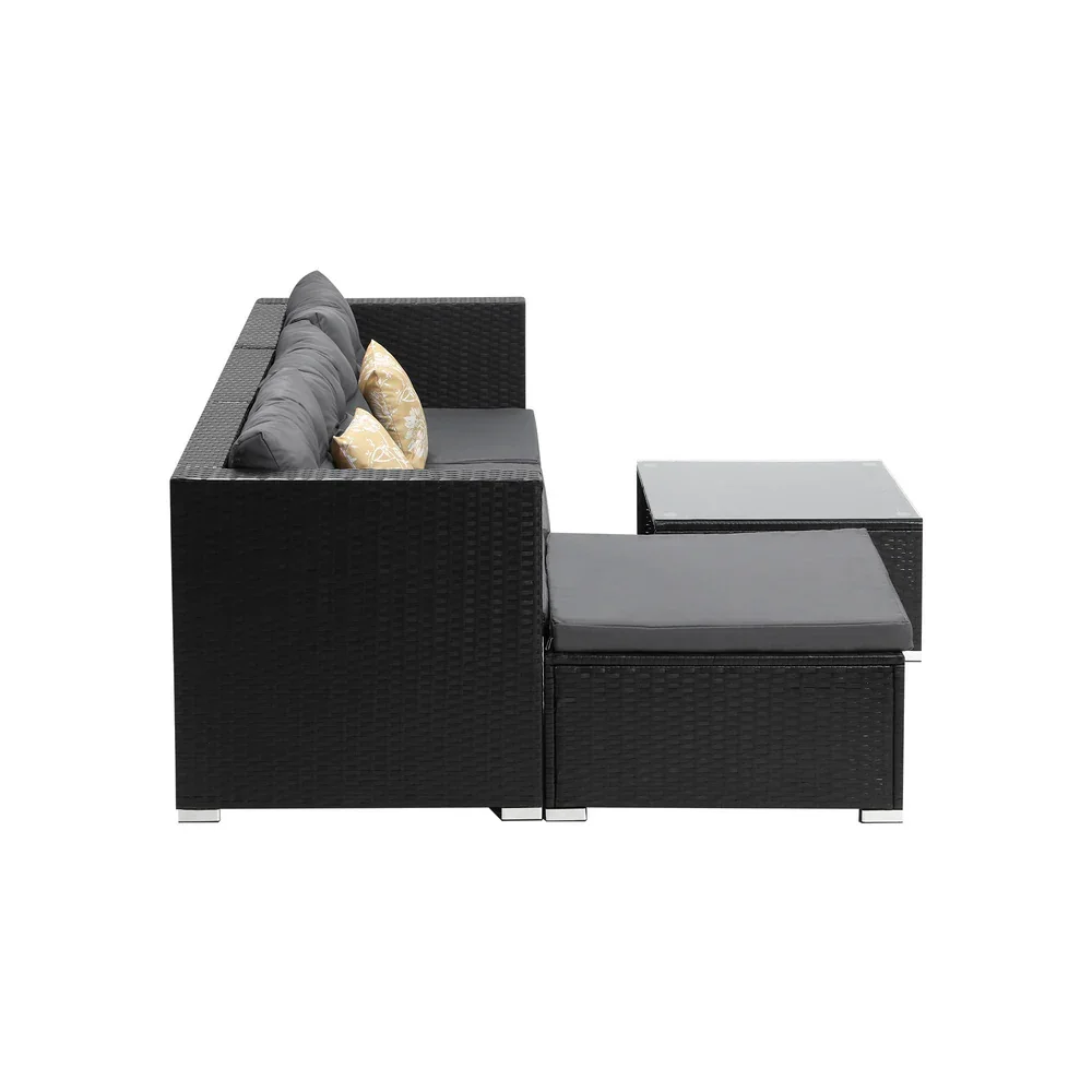 Outdoor Sofa Set 4 Seater Corner Modular Lounge Set - Image 5