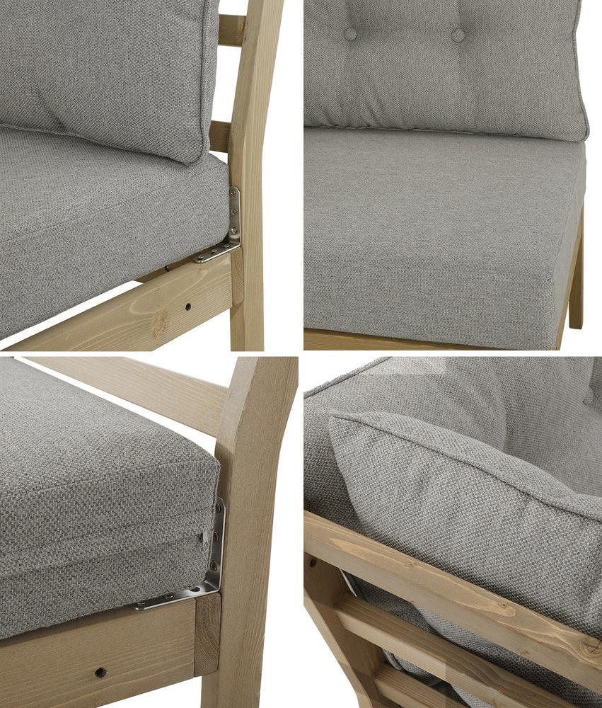 5 Piece Outdoor Sofa Set 4-seater sofa & 1 Ottoman Beige - Image 5