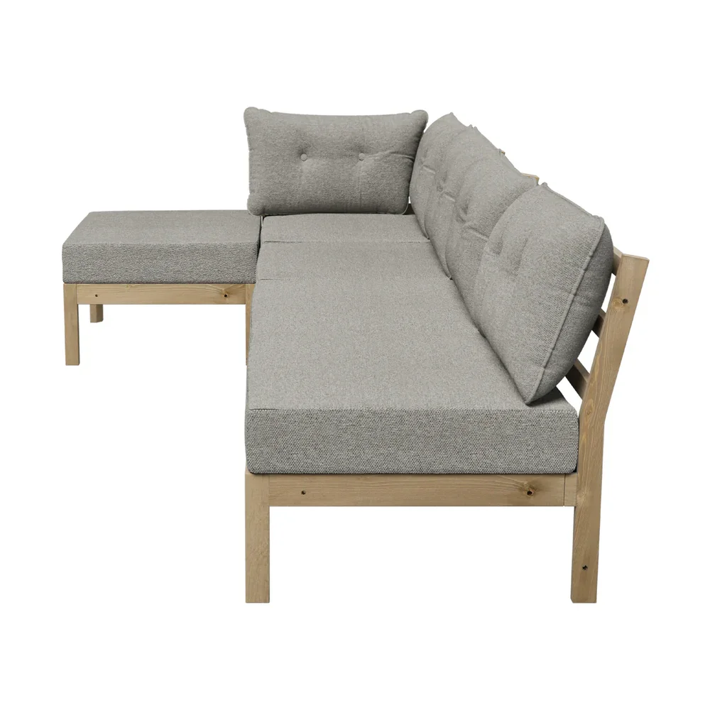 5 Piece Outdoor Sofa Set 4-seater sofa & 1 Ottoman Beige - Image 8