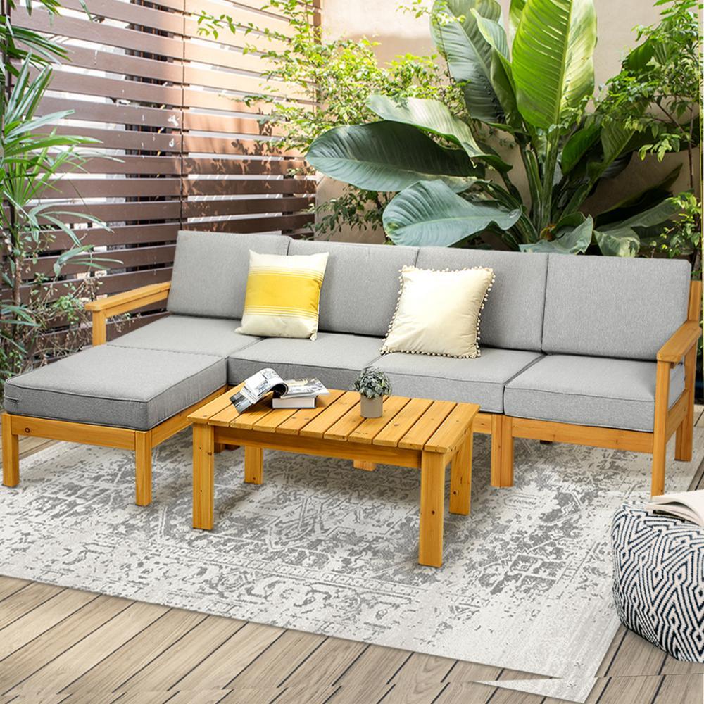 Outdoor Sofa Set Lounge Patio Set 6 Piece - Image 2