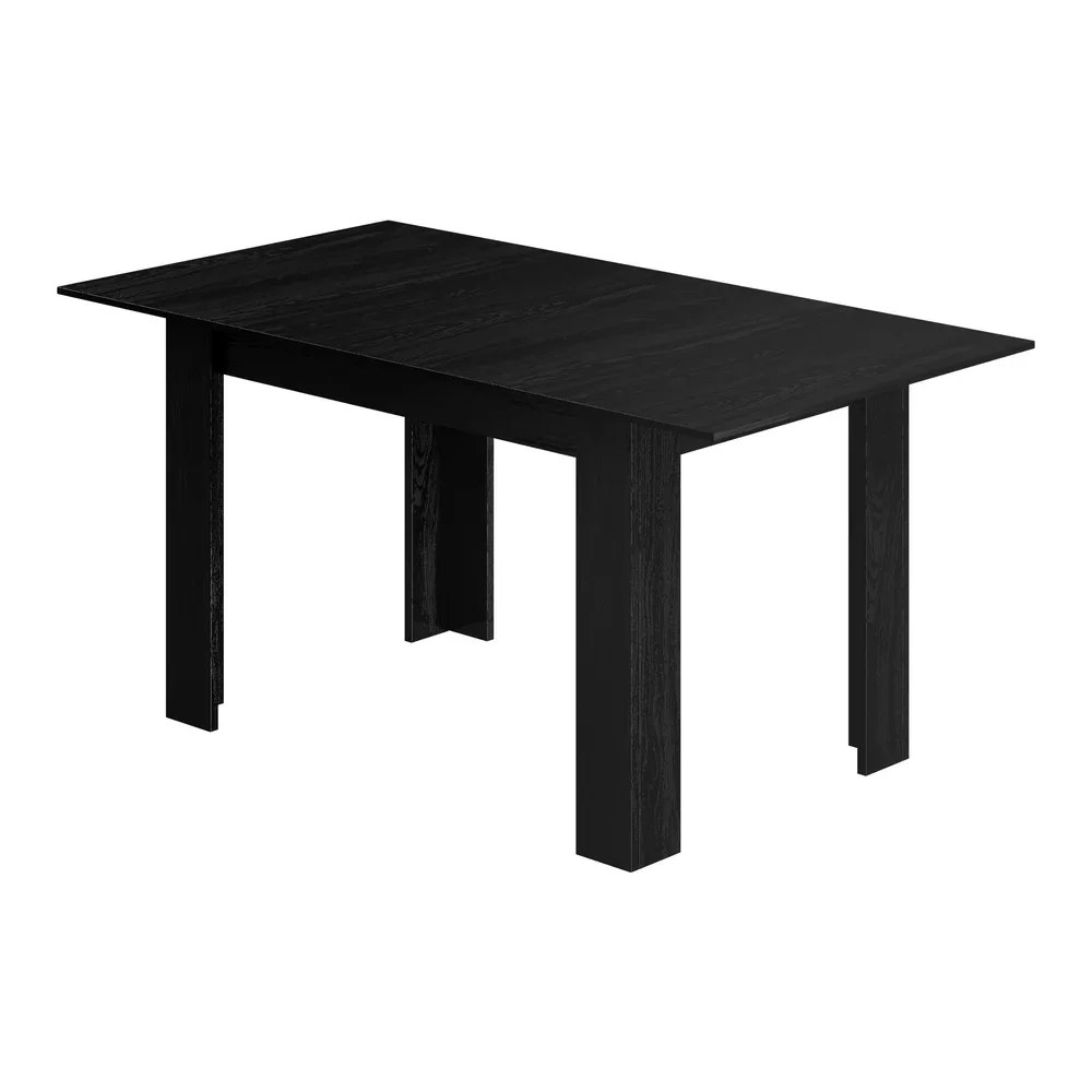 160cm Extendable Dining Table Cafe Table Black - Image 3