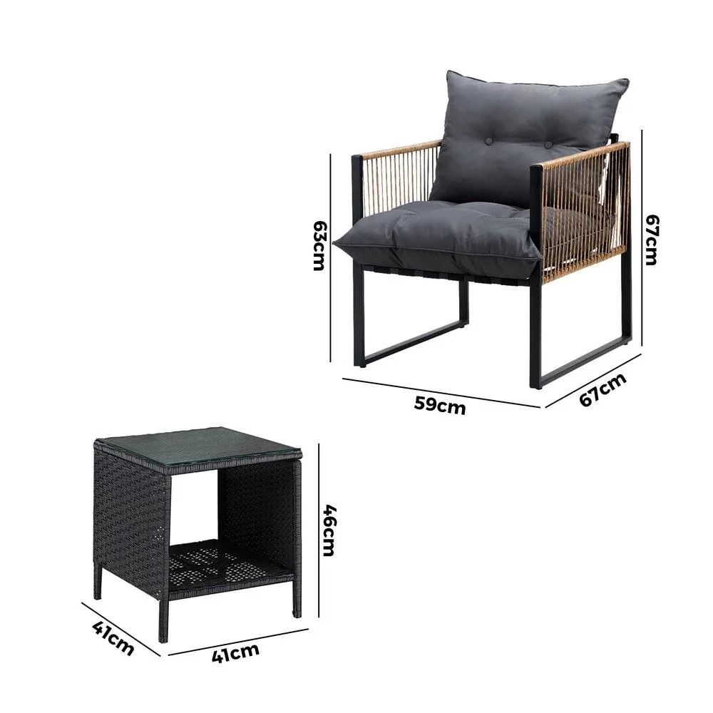 2 Seater Outdoor Patio Lounge Setting - Image 9