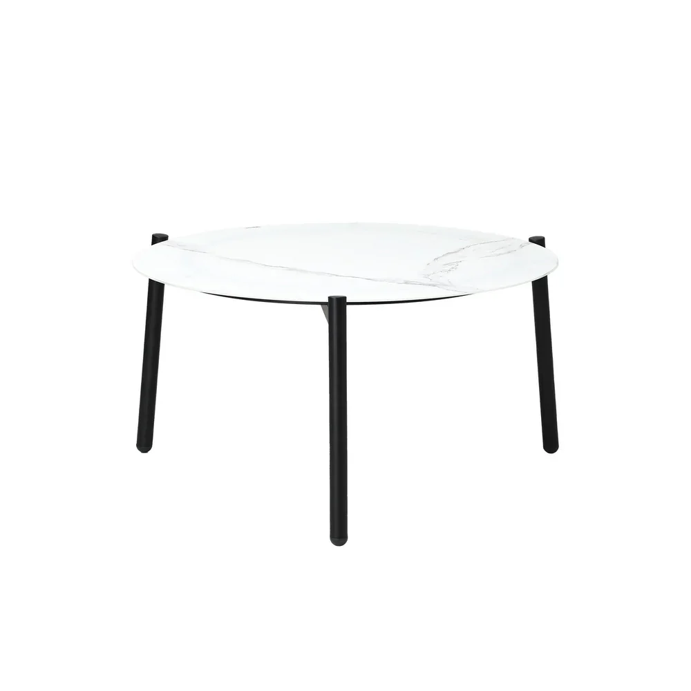 5PC Outdoor Lounge Sets 70CM White Round Table Rattan Chairs - Image 7