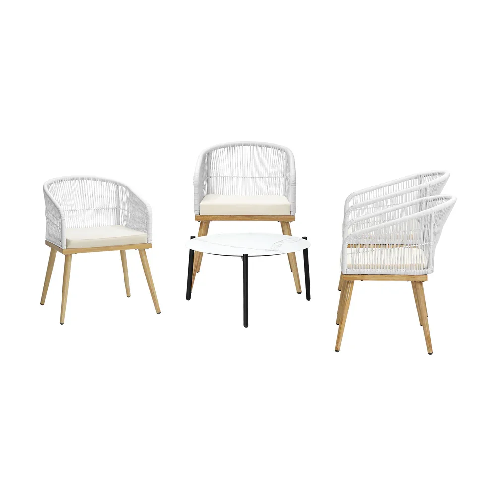 4 Seater Outdoor Patio Set 70cm Table - Image 3