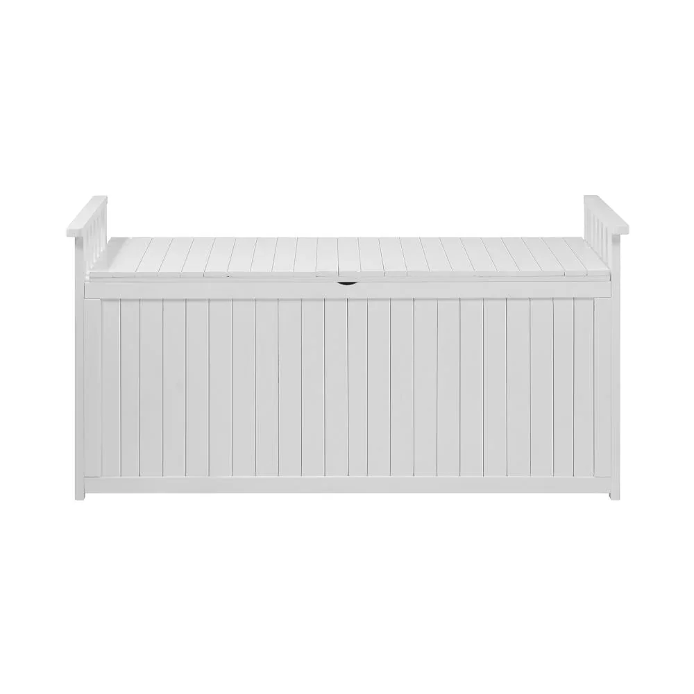 Outdoor Storage Box Garden Bench Wooden 500L White - Image 7