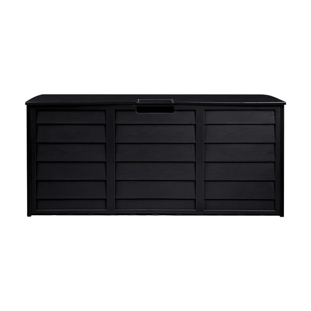 Outdoor Storage Box Lockable 290L Black - Image 2