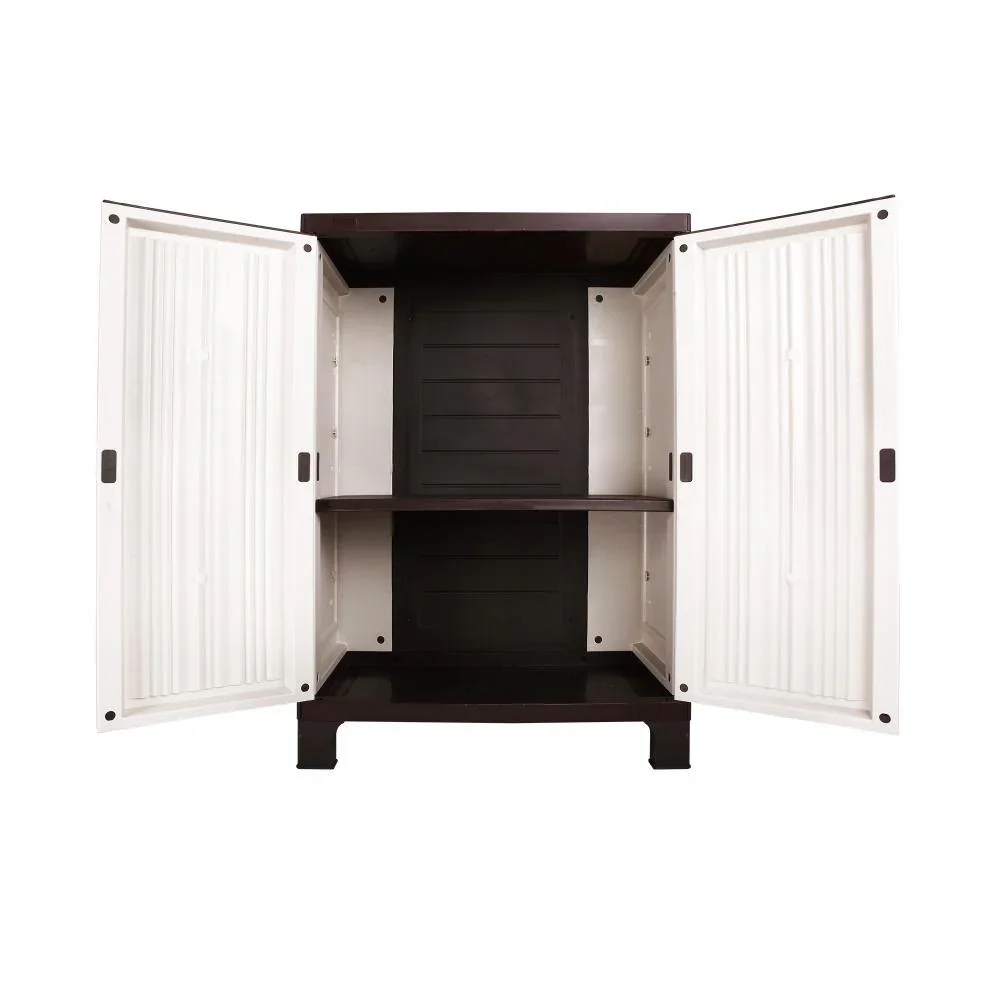 Outdoor Storage Cabinet Adjustable Lockable Beige - Image 5
