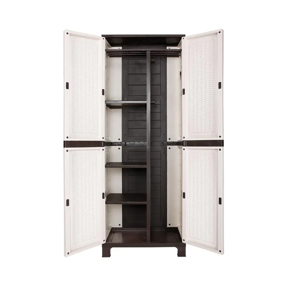 Outdoor Storage Cabinet Adjustable Lockable 6 Hooks - Image 3
