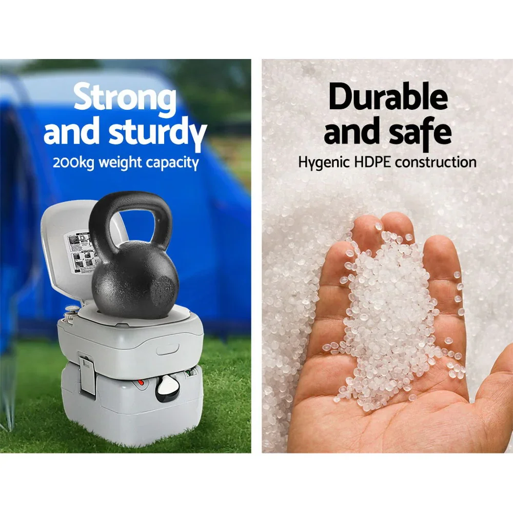 22L Portable Camping Toilet Outdoor Flush Potty Boating - Image 7