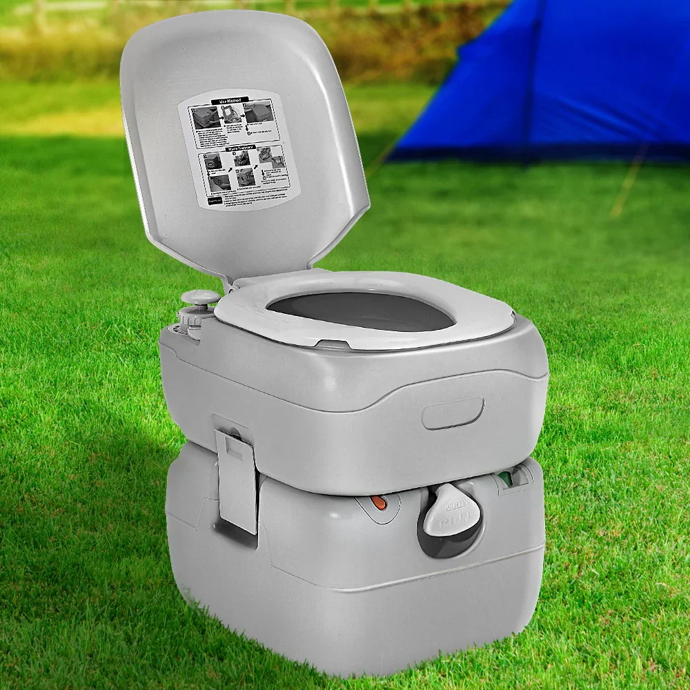 22L Portable Camping Toilet Outdoor Flush Potty Boating - Image 8