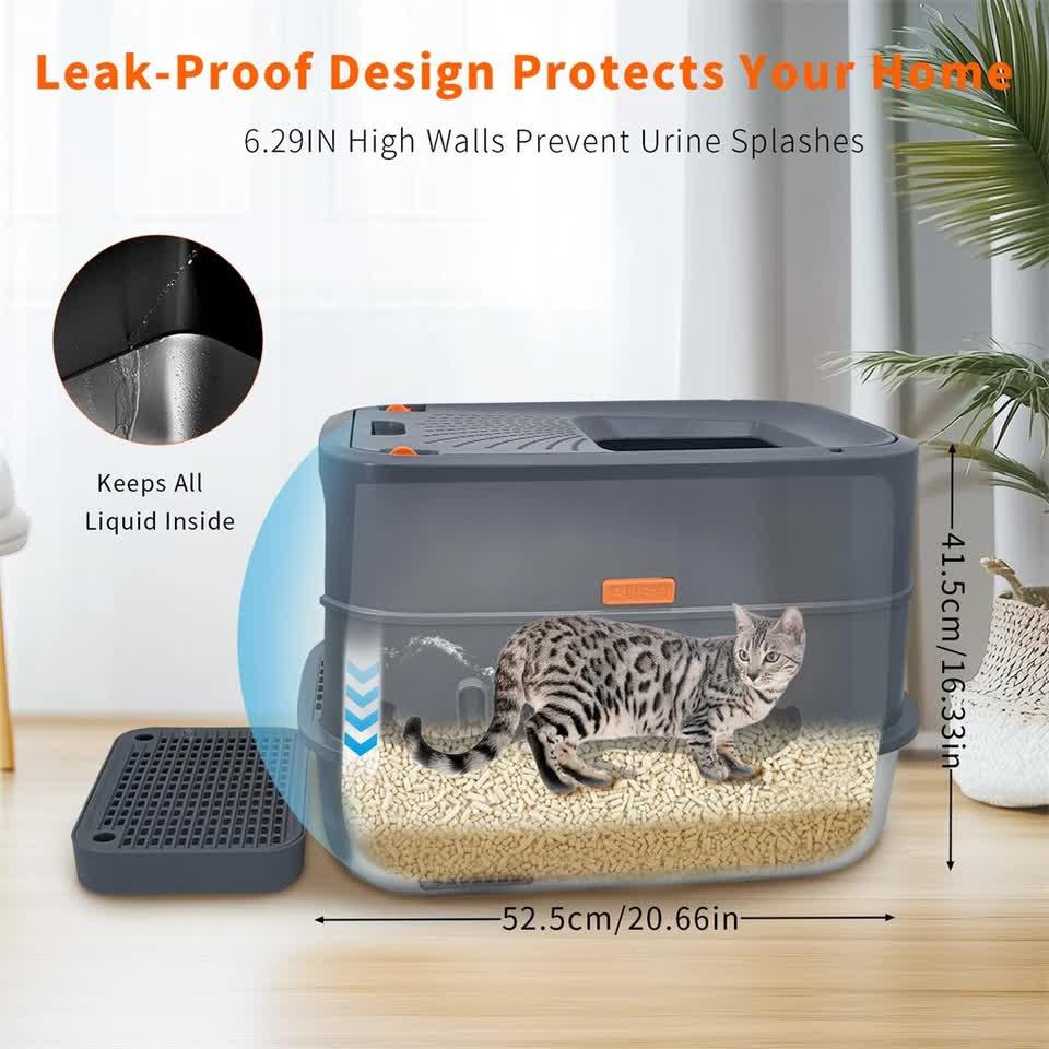 Jumbo Stainless Steel Cat Litter Box for Multi-Cats Large Toilet Box with Removable Lid - Image 7