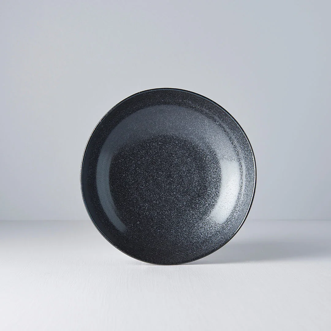 Pasta Bowl Organic Shape 21 cm Kanso Matte Black Glaze - Image 3