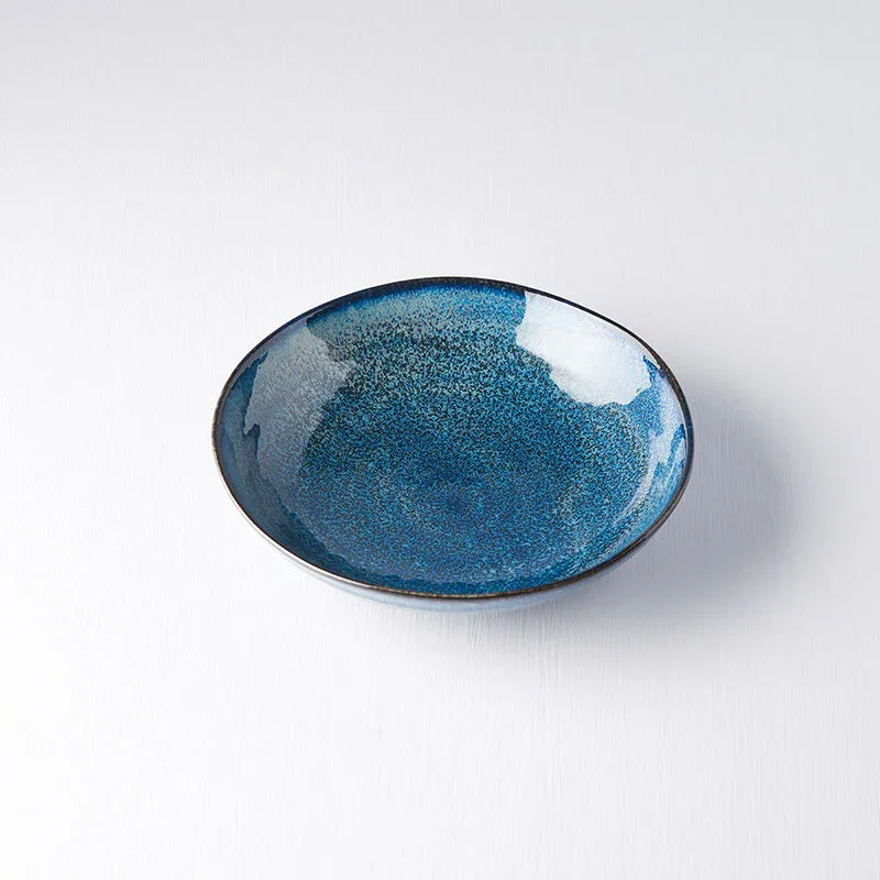 Pasta Bowl Organic Shape 21cm Kanso Indigo Blue Glaze - Image 3