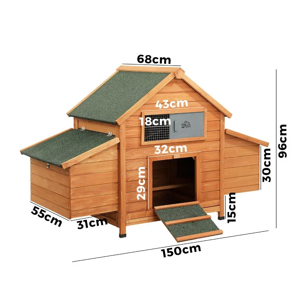 Pet Hutch Large House Run Cage Wooden - Image 2