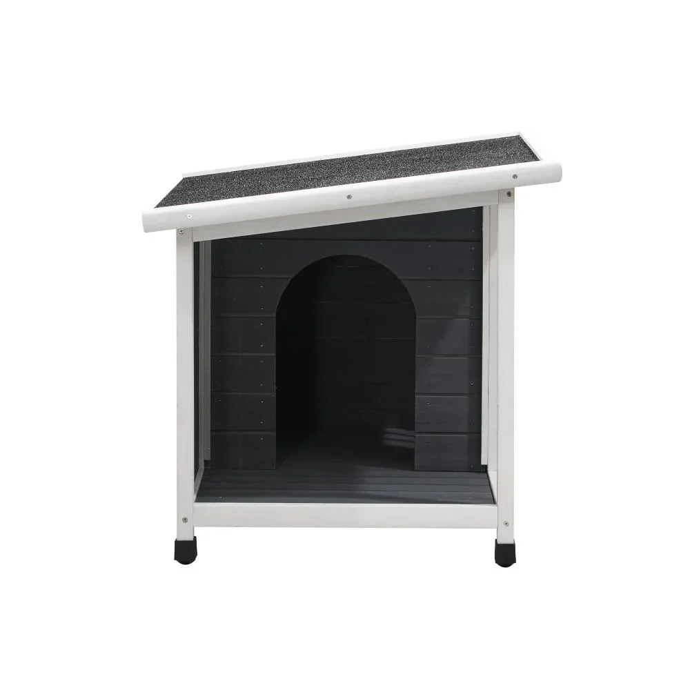 Dog Kennel House Wooden Grey and White - Image 7