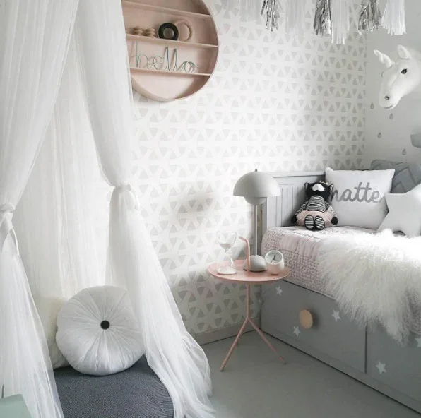 Pink Nordic Style 7-Layer Tulle Bed Canopy 300cm Extra Long 60cm Dome for Australian Kids Bedroom Nursery and Playroom Decor - Image 3
