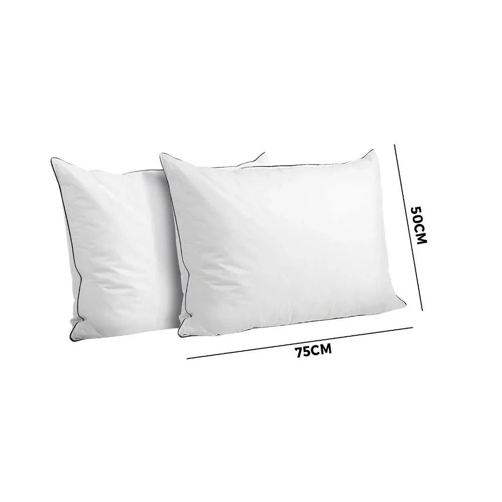 75 x 50cm Pillow with Duck Feather Twin Pack - Image 5
