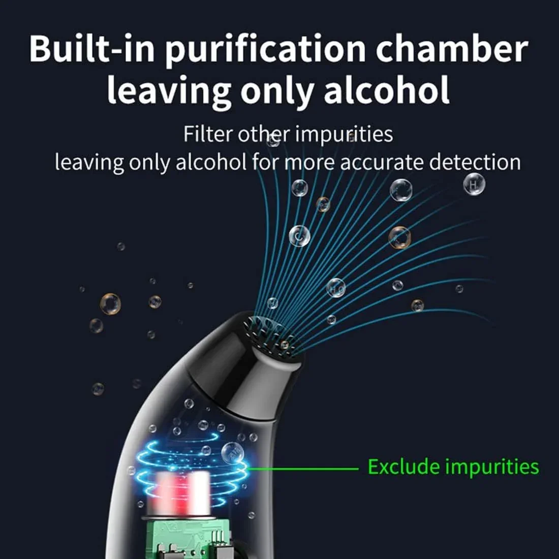 Portable Breathalyzer with Display Rechargeable Digital Electronic Breathalyser - Image 3