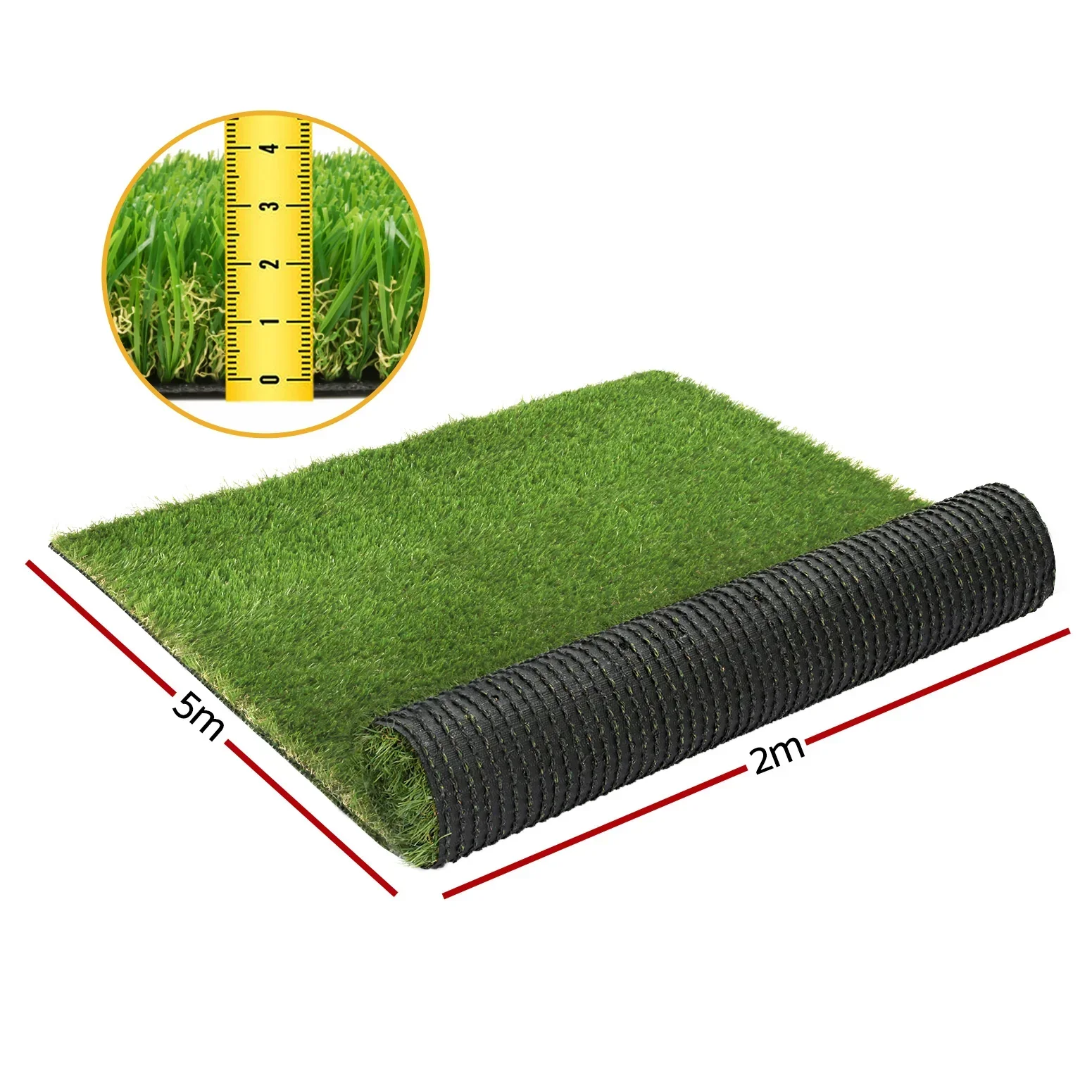 Prime Turf Artificial Grass 30mm 2mx5m 60SQM Synthetic Fake Lawn Turf Plastic Plant 4-coloured - Image 2