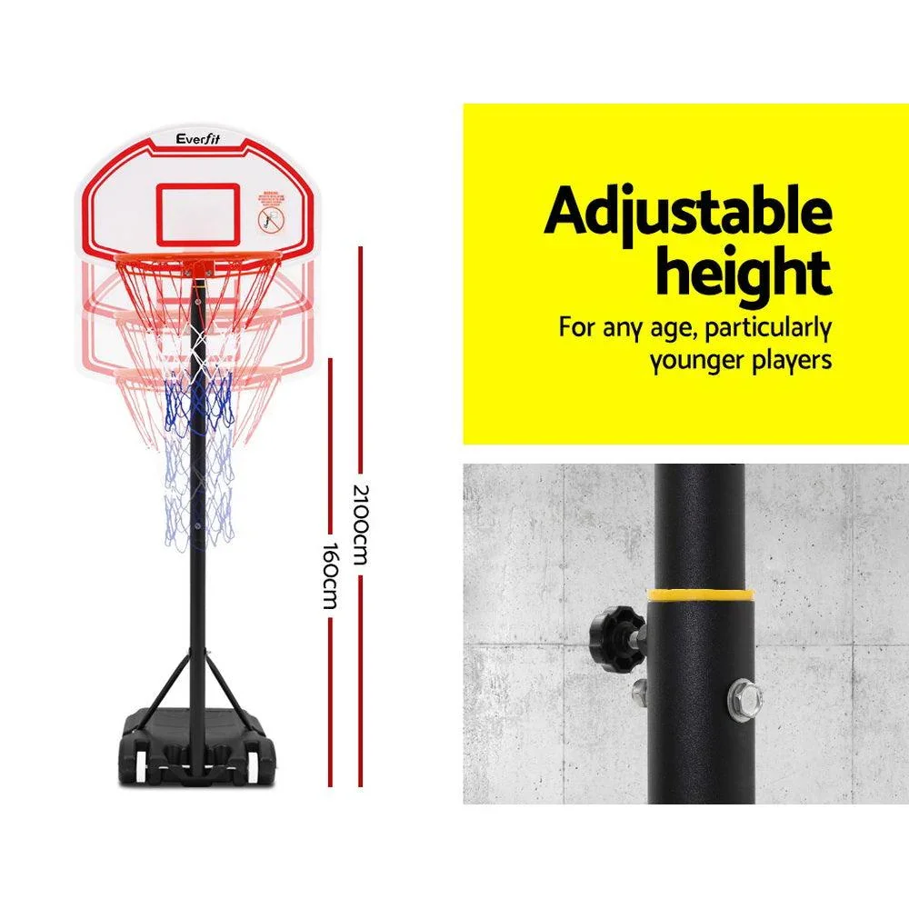 2.1M Basketball Hoop Stand System Adjustable Portable Pro Kids White - Image 5
