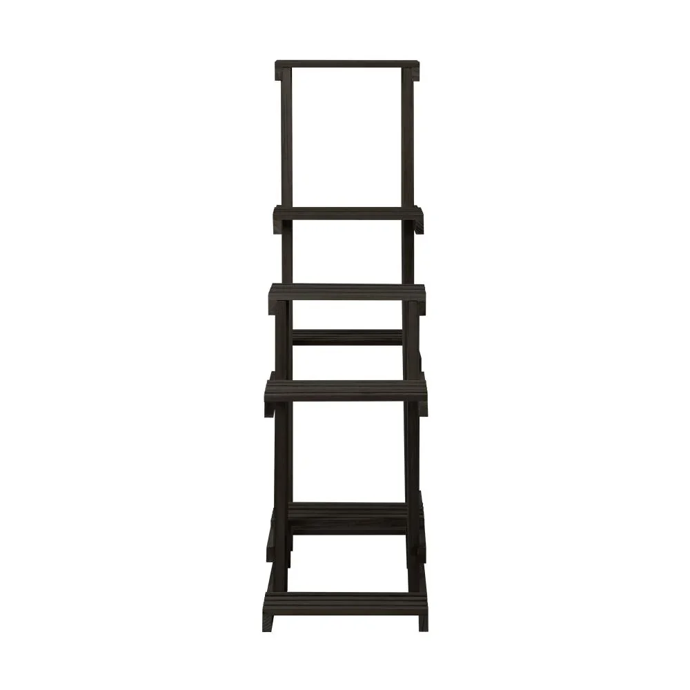 Plant Stand 6 Tiers Wooden Shelving Black - Image 7
