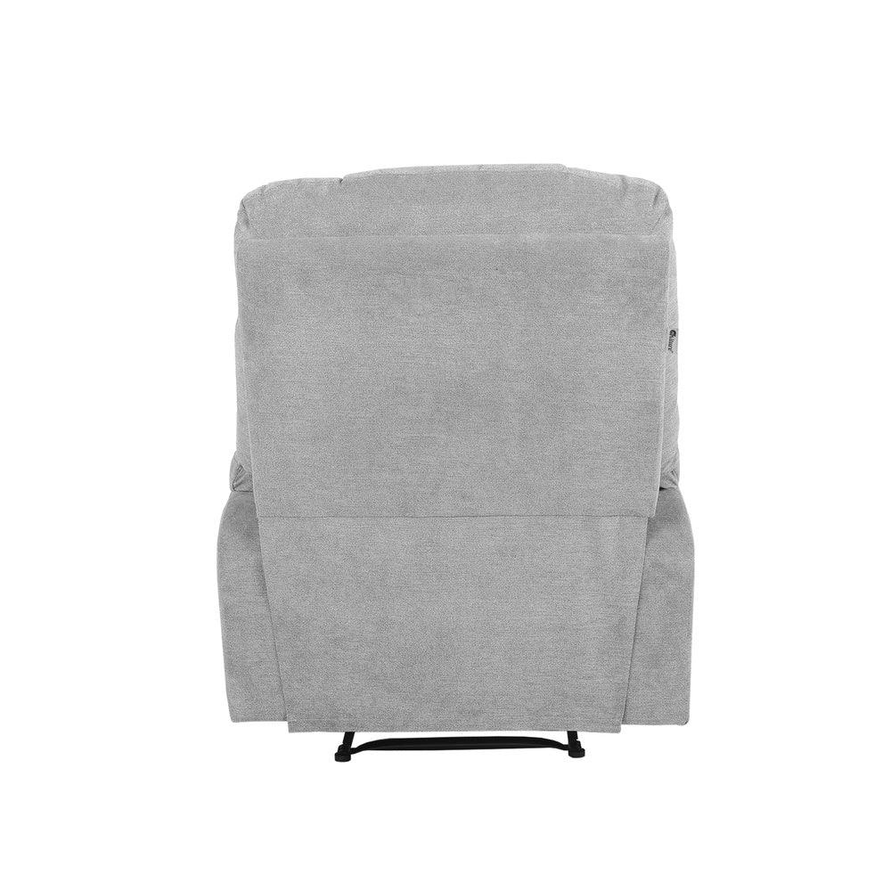 Recliner Chair Electric Massage Chairs Heated Polyester Grey - Image 4