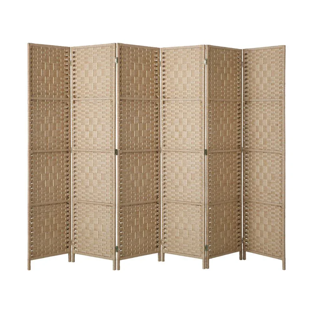 6 Panel Room Divider Privacy Screen Wood - Image 3