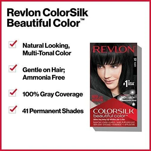 ColorSilk Beautiful 3D Permanent Hair Colour Keratin - 40 Medium Ash Brown - Image 6