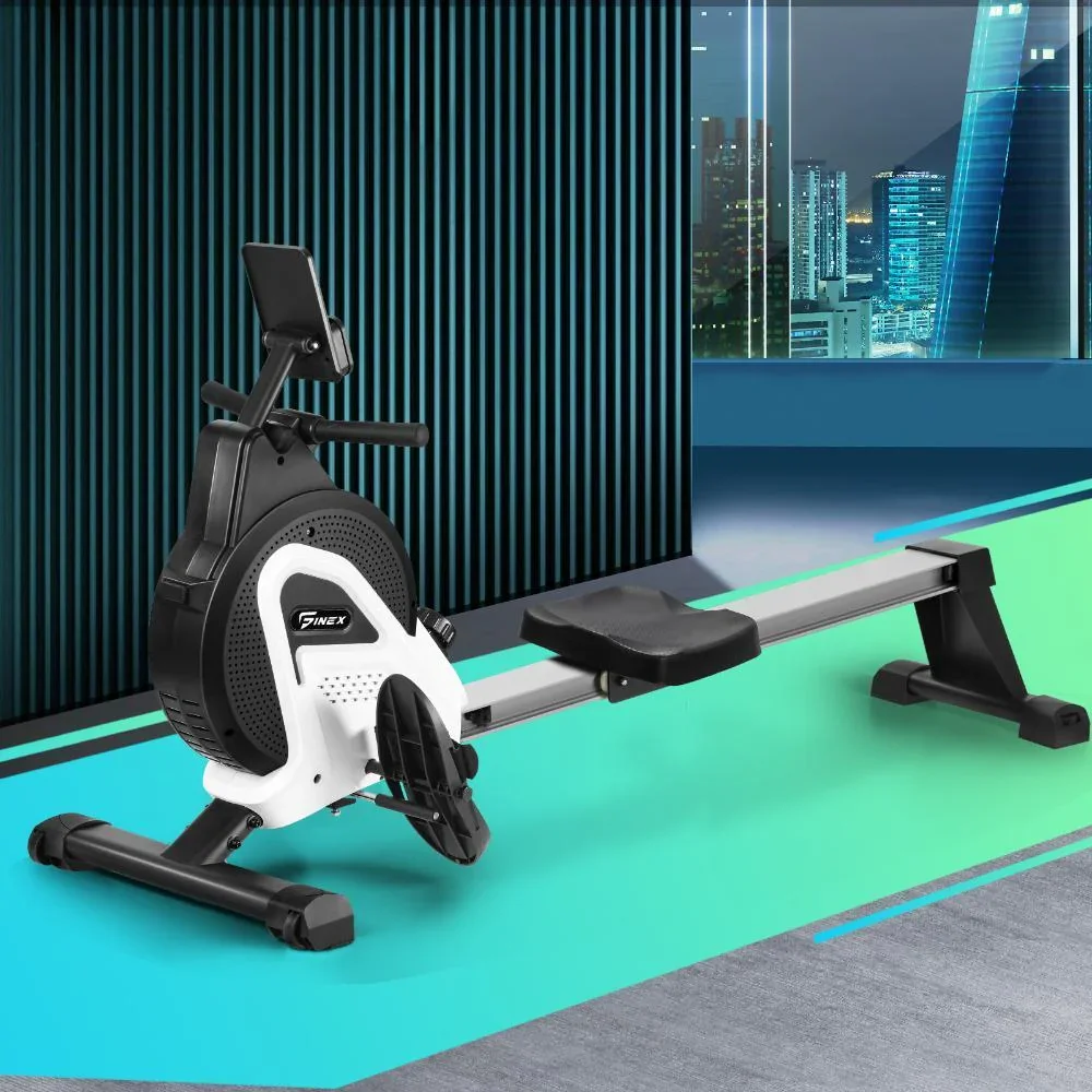 Rowing Machine Magnetic Resistance Black&White - Image 5