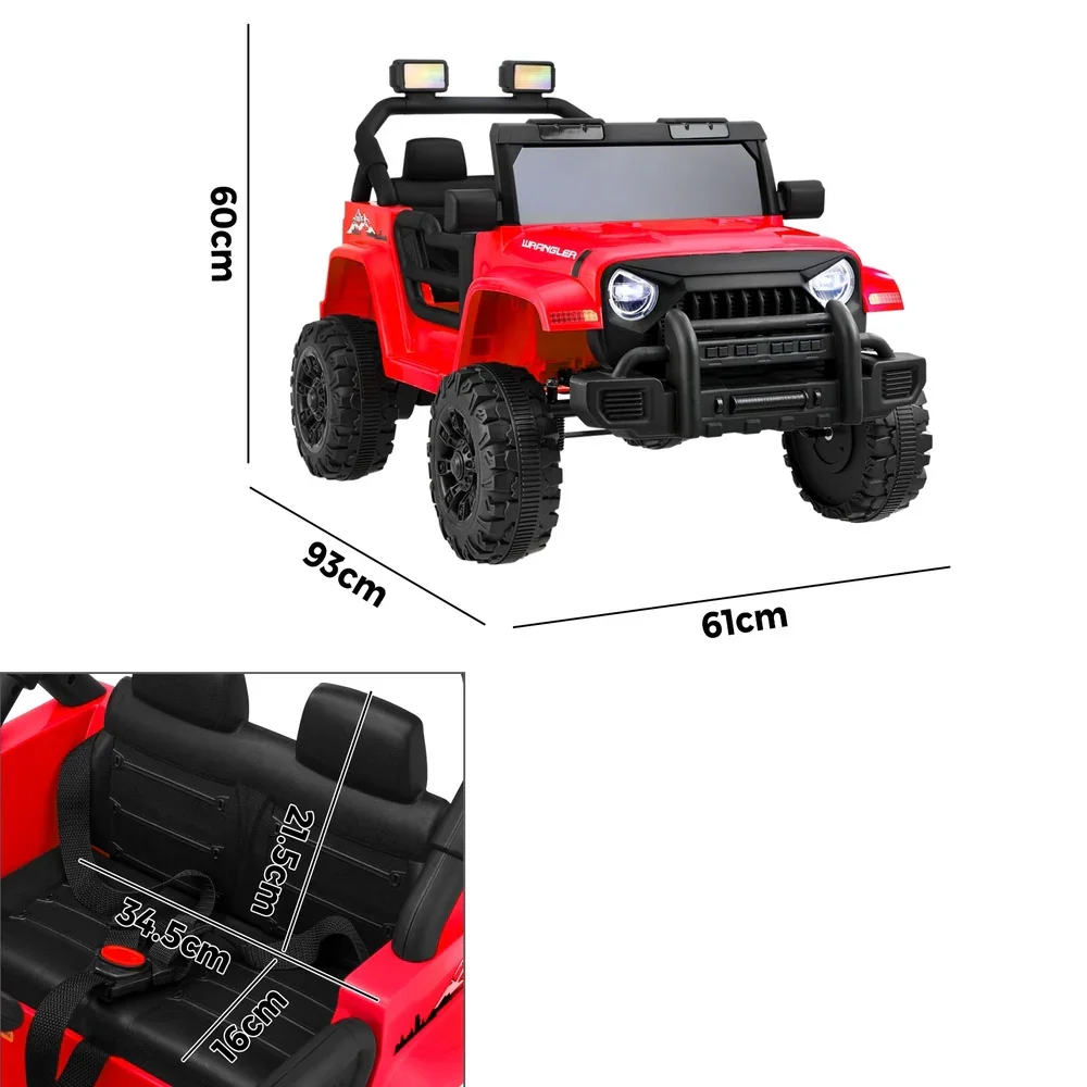 Kids Ride on Cars 12V Electric Battery Remote Control LED Red - Image 4