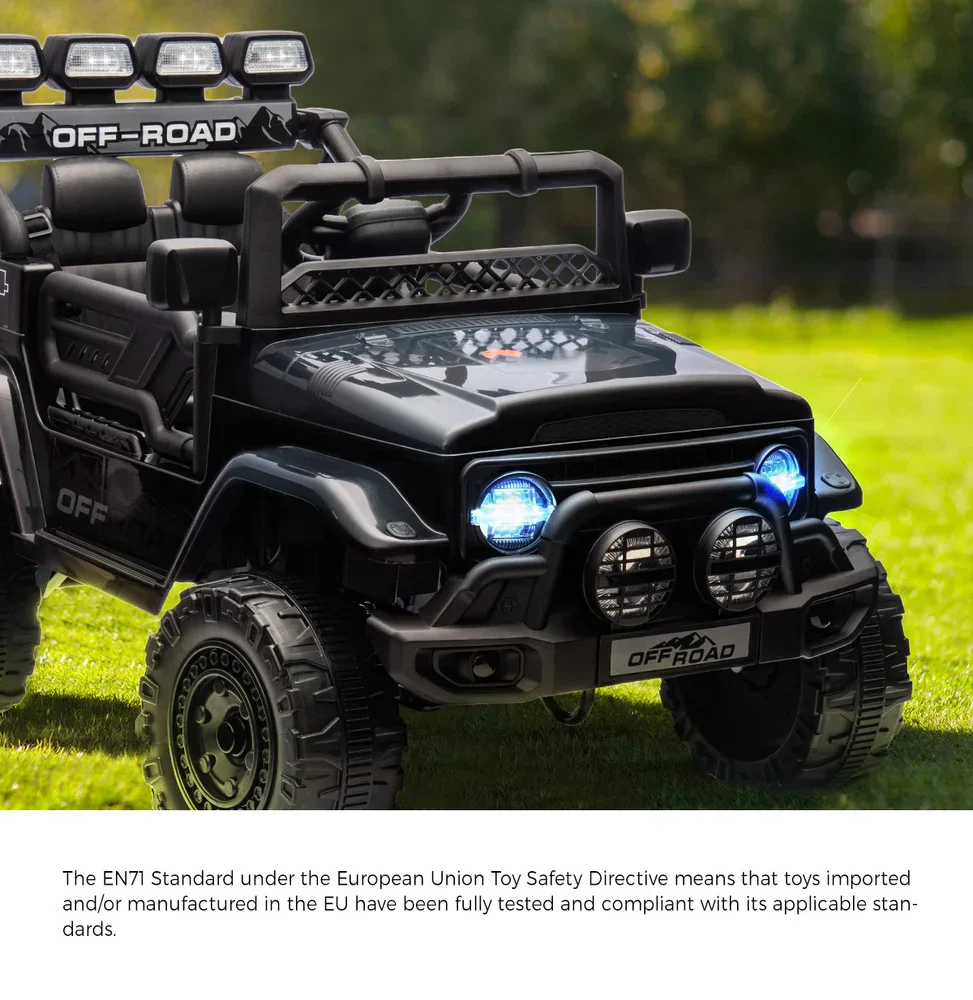 Ride on Car Electric Jeep Bluetooth Black - Image 9