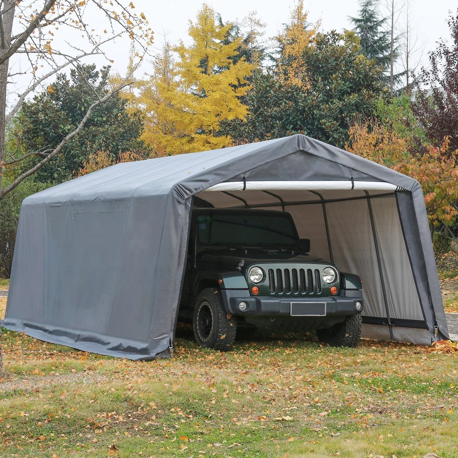 Samland Portable Carport Garage Shelter Canopy Single Size 12x20FT - Image 3