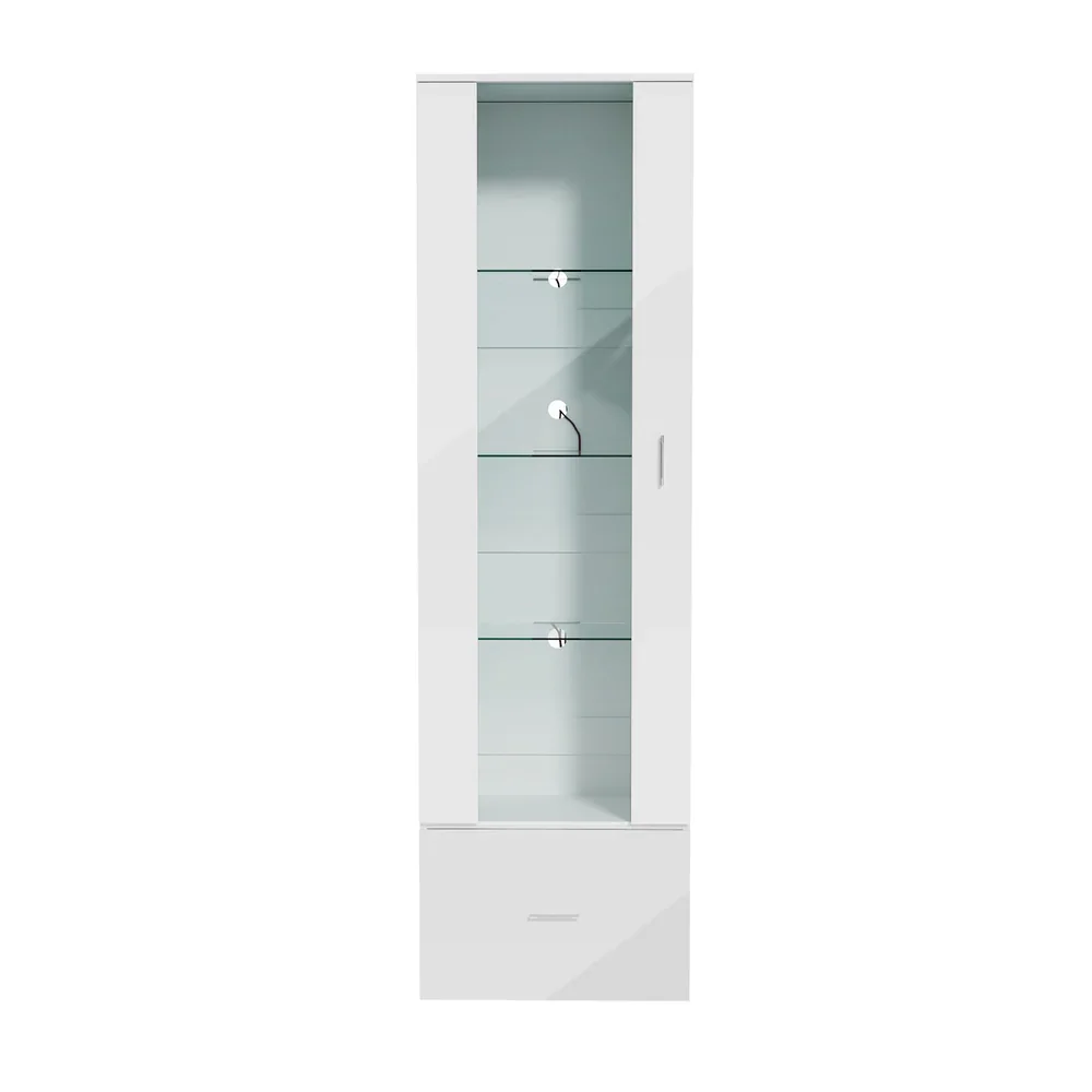 Buffet Sideboard LED High Gloss Glass Door White - Image 2