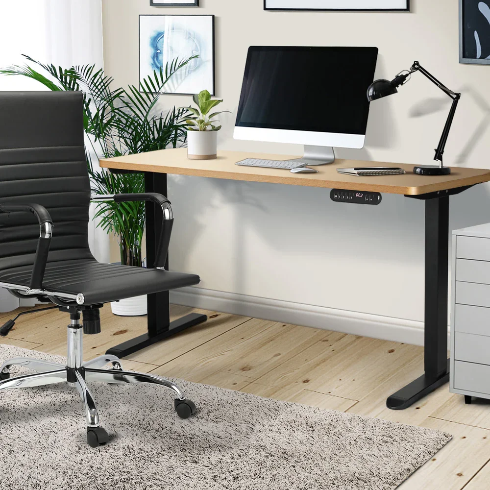 Electric Standing Desk Single Motor Black&Oak 140CM - Image 2